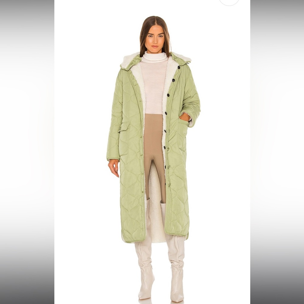 EAVES Sea Green Layla Quilted Puffer Jacket